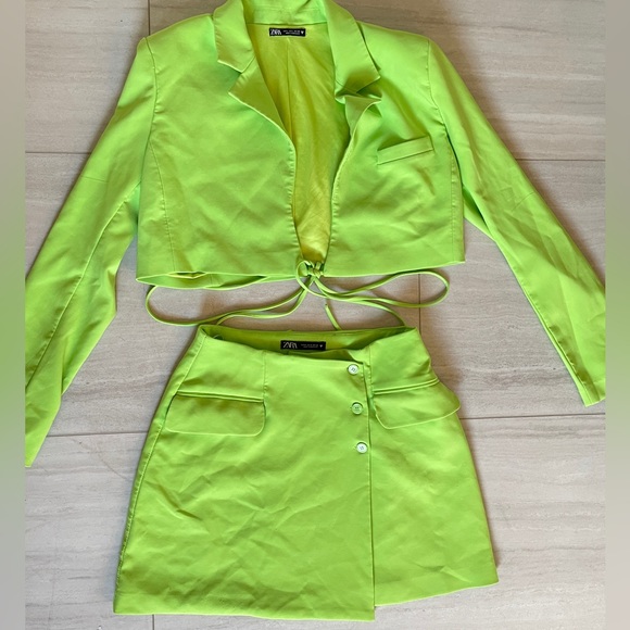 Zara Other - Zara Green Blazer and Skirt 2 Piece
